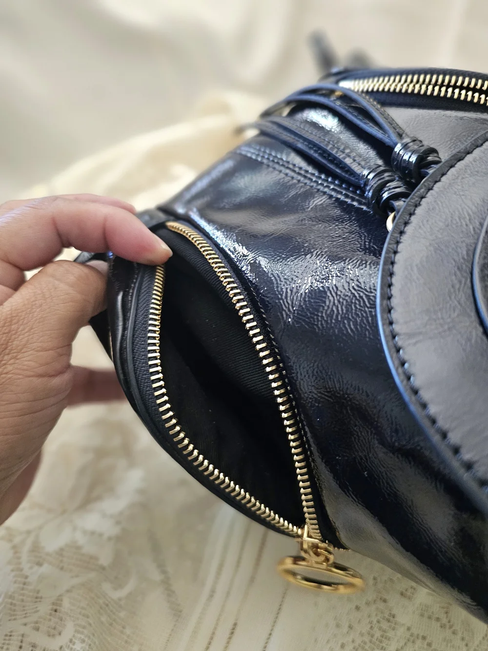 See By Chloe Patent Leather Backpack